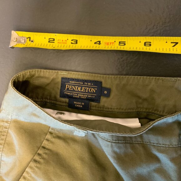 Pendleton Straight Leg Sage Green Chino Pants Women's Size 6 - 31" Inseam - Picture 3 of 7